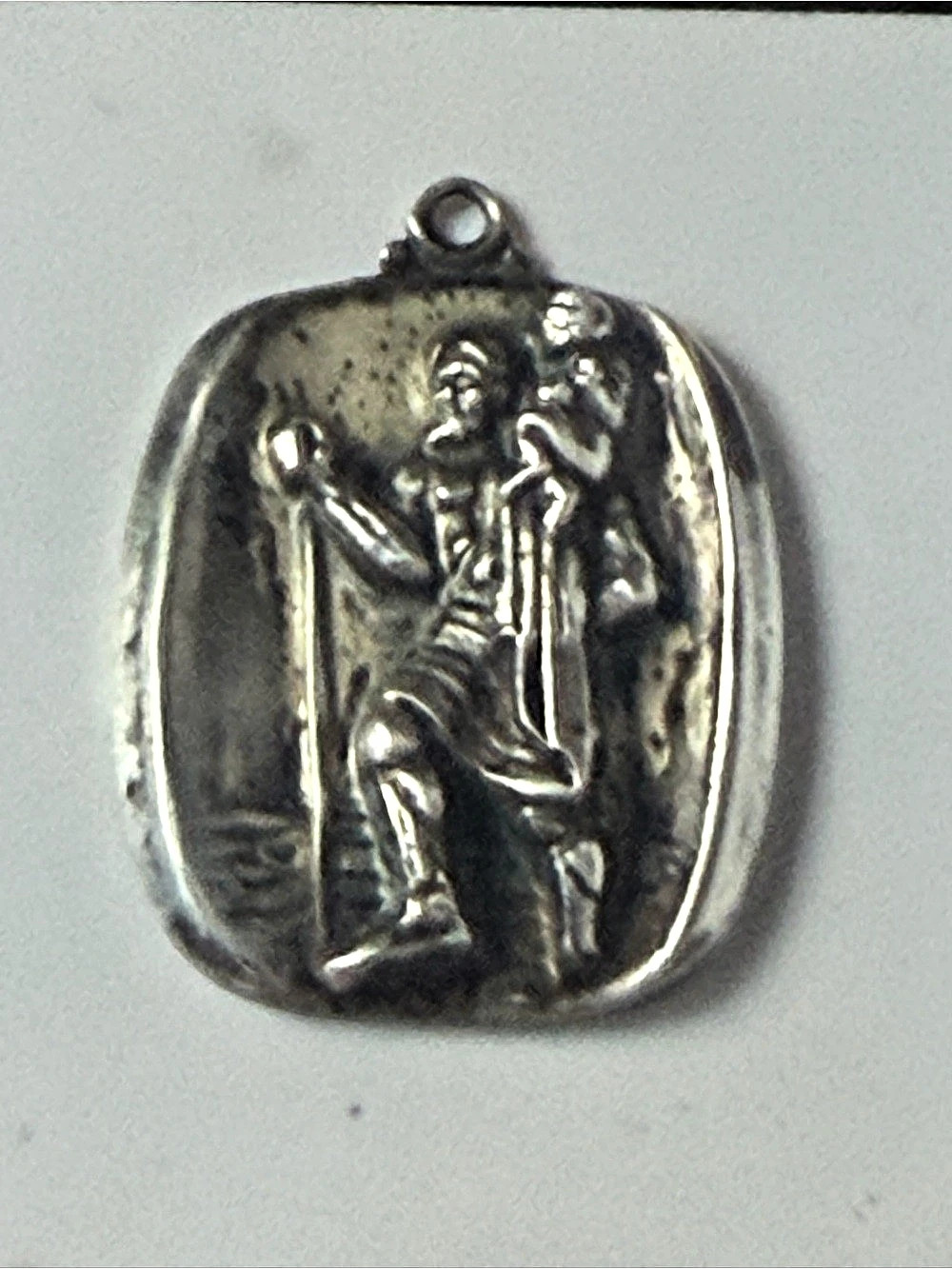 M. de Jean St. Christopher Pendant Charm Sterling Silver #589